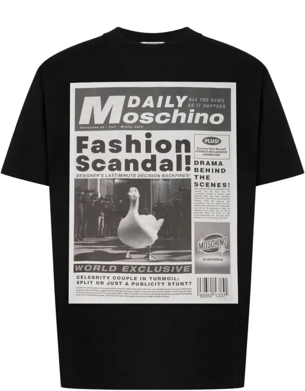Newspaper-style Graphic T-shirt