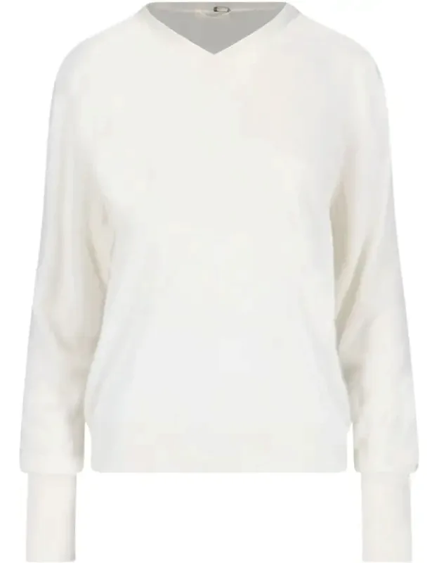 Minimalist Sweater With Classic Fit And Round Neckline