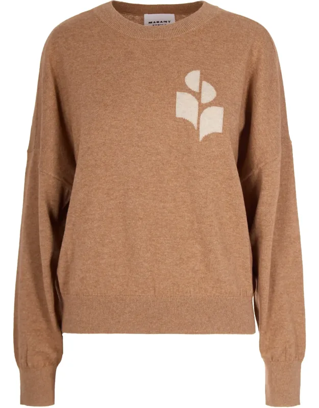 Knit Sweater With Abstract Logo Design
