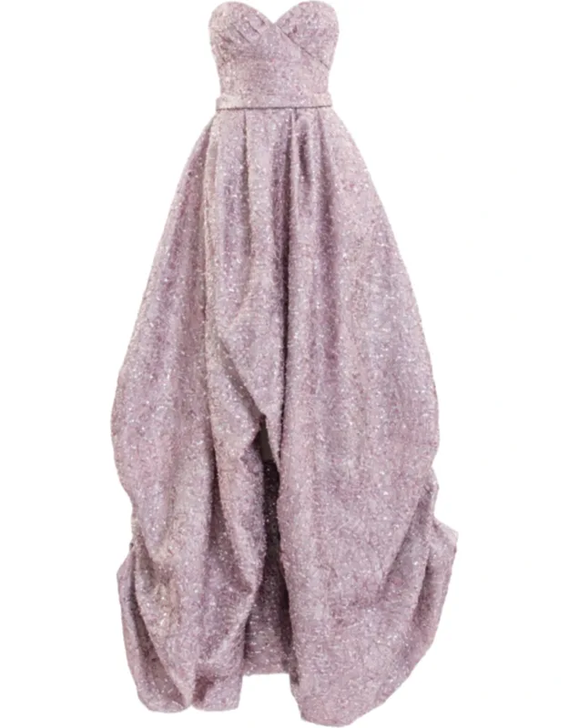 Brocade High-low Dress