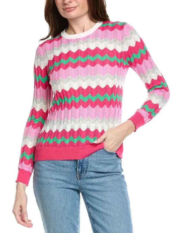 Zig Zag Pattern Cashmere-blend Sweater