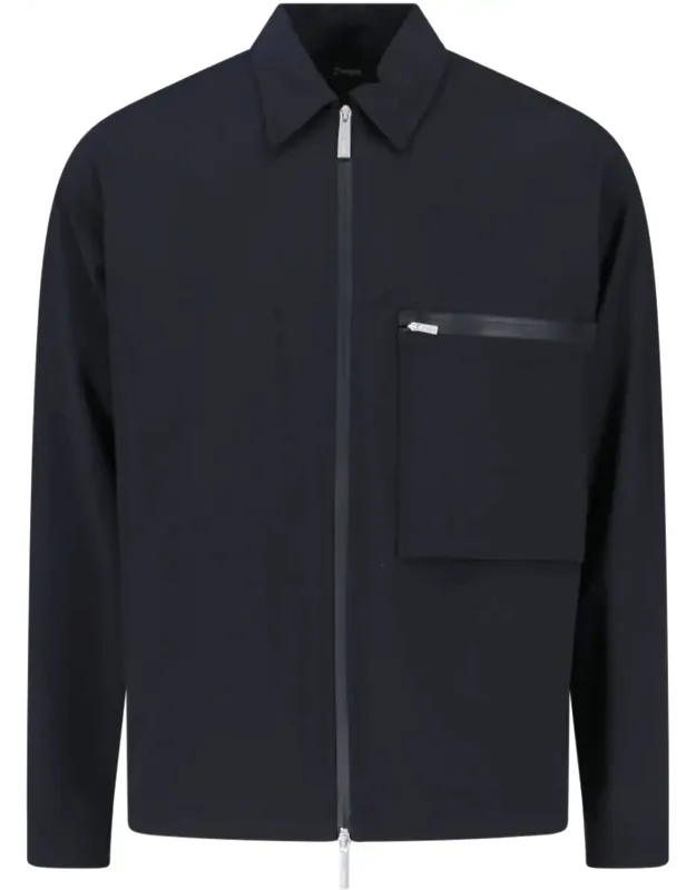 Classic Zip-front Jacket With Minimalist Design