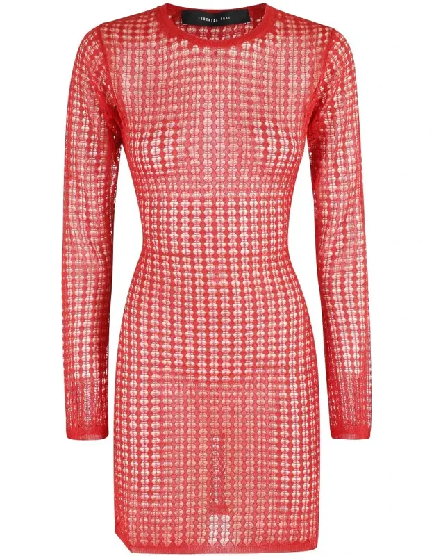 Wide-knit Stretch Mini Dress