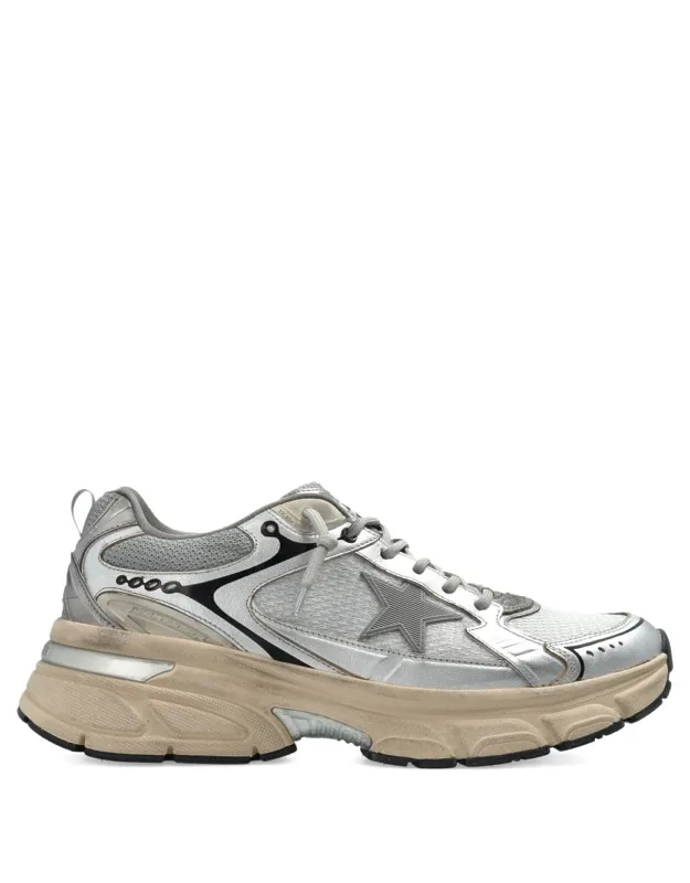 Sneakers With Silk And Nylon Composition
