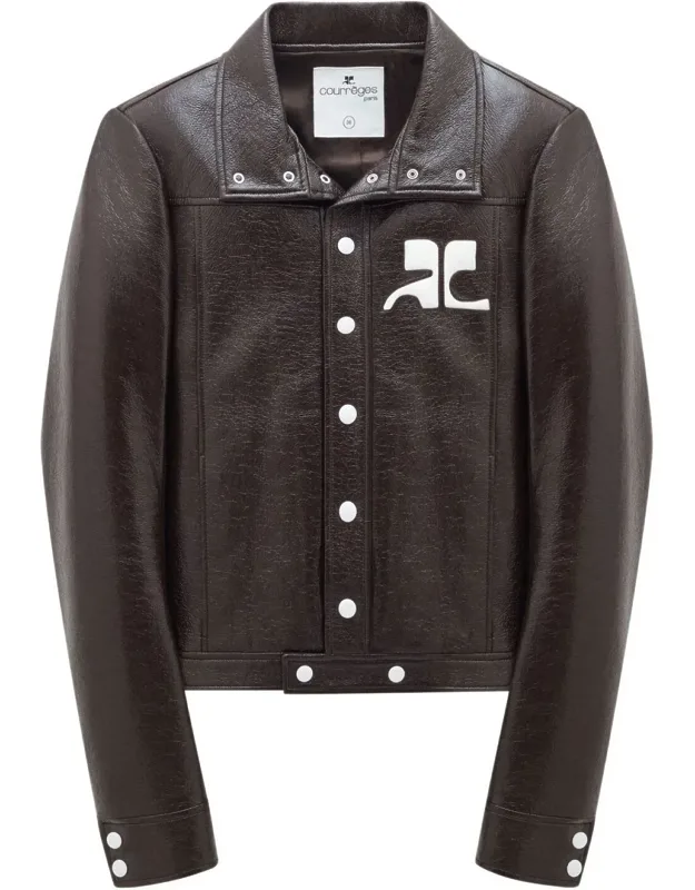 Structured Faux-leather Jacket