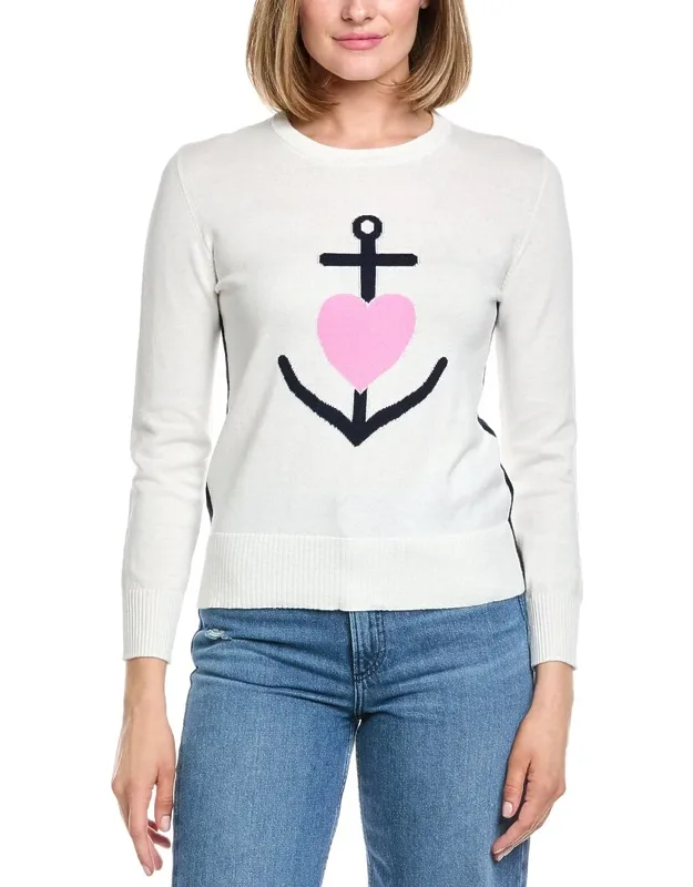 Anchor Heart Side Panel Cashmere-blend Sweater