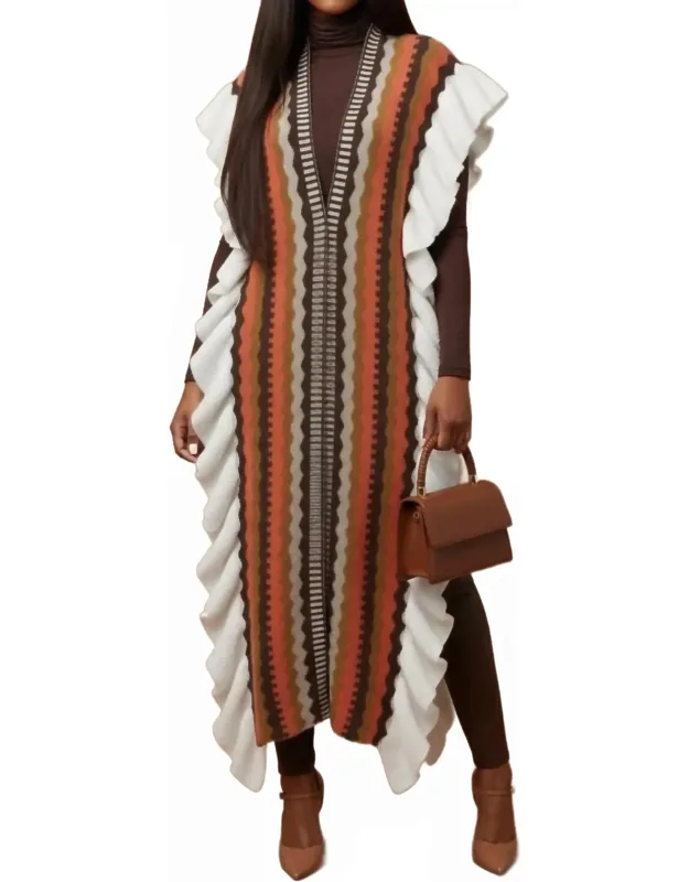 Longline Flutter Sleeve Cardigan