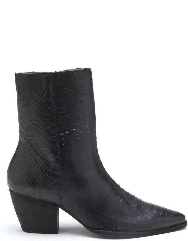 Caty Snake Ankle Boots