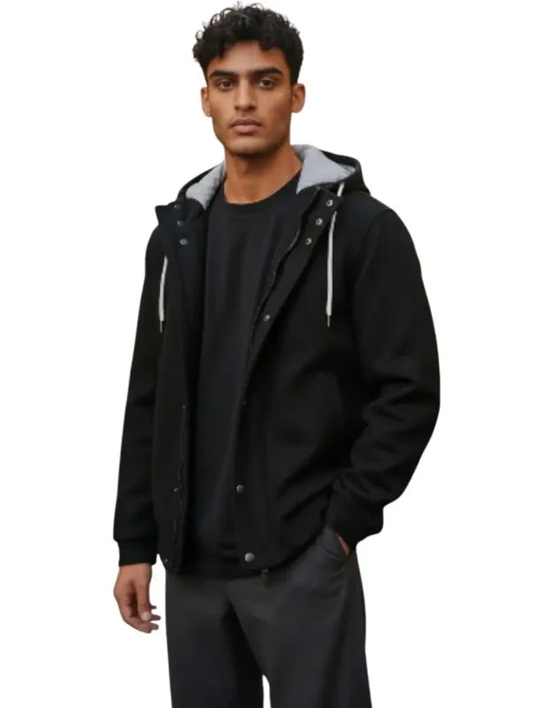 Convertible Jacket With Removable Hood