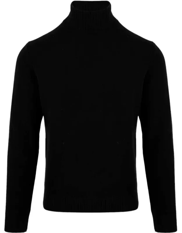 Braided Knit Turtleneck Sweater