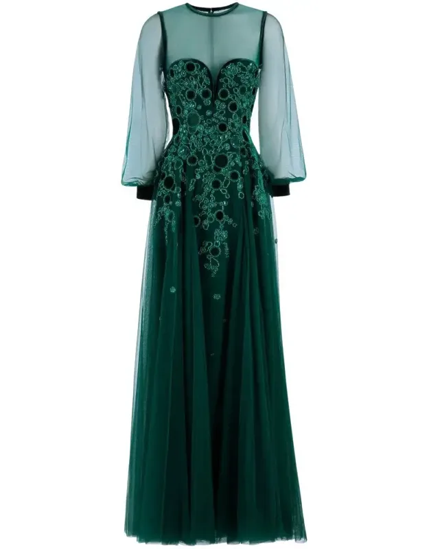 Embroidered Tulle Dress