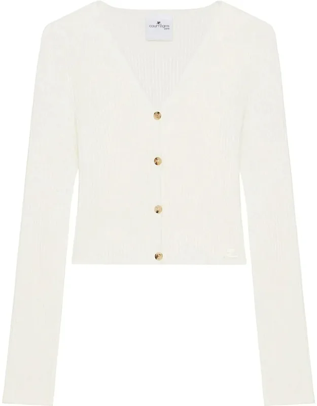 Cropped Ribbed Knit Sweater
