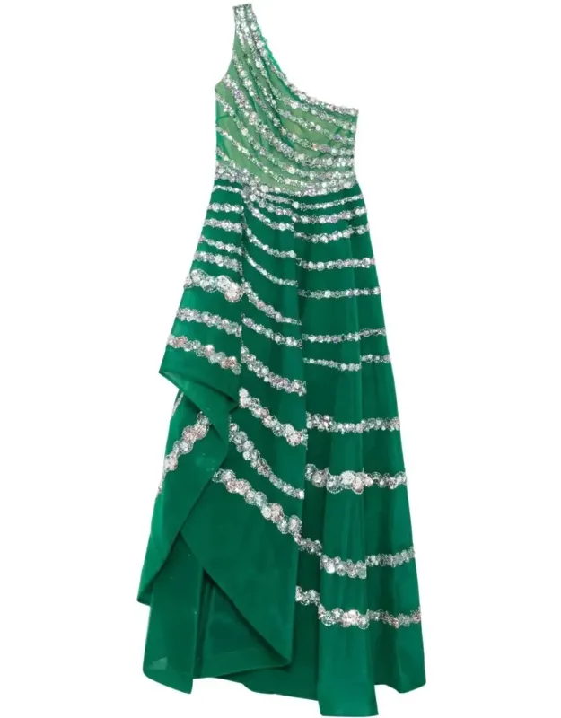 Asymmetric Beaded Dress