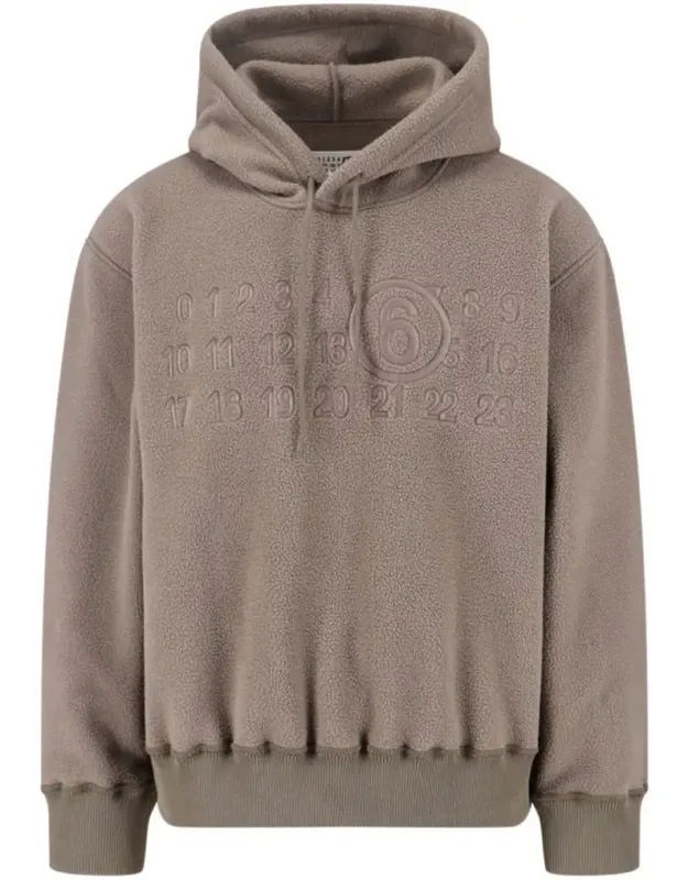 Teddy Fabric Hoodie With Embroidery