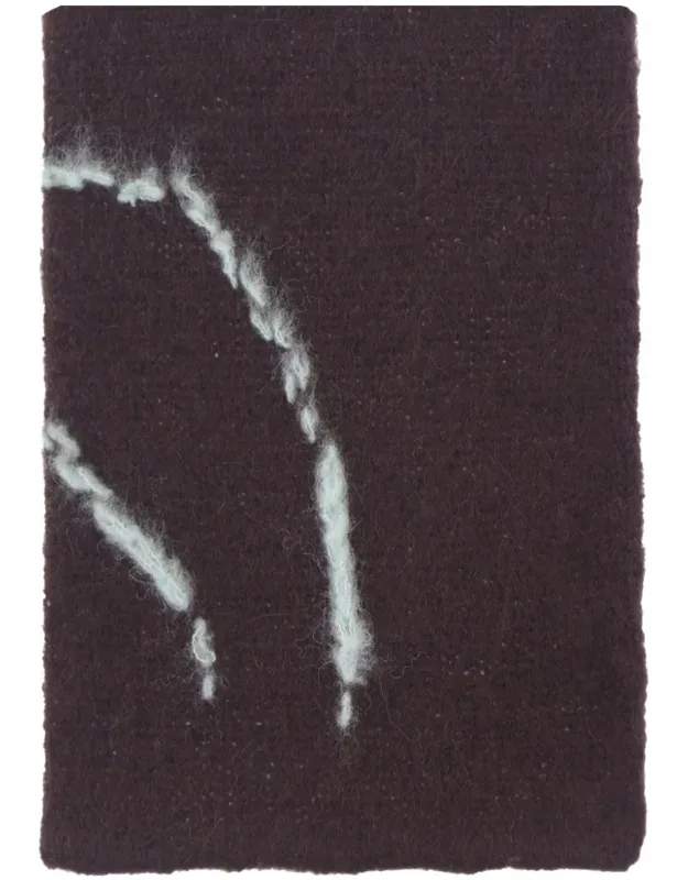 Rectangular Scarf With Embroidery