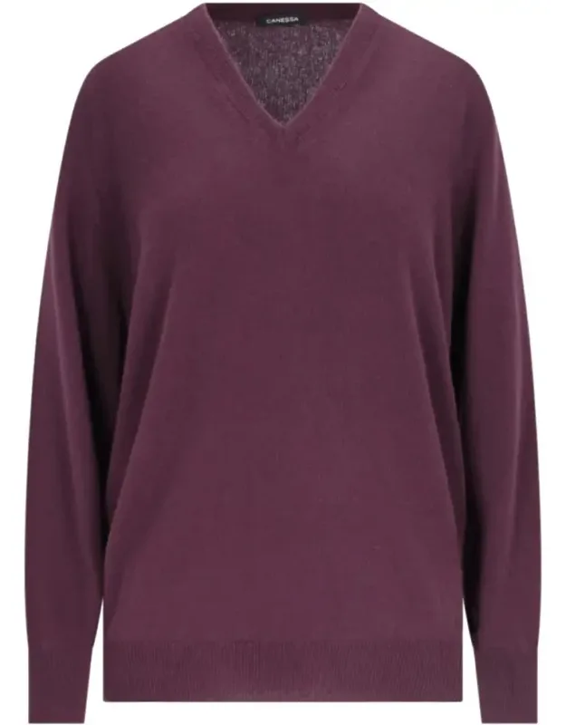 V-neck Sweater In Cashmere