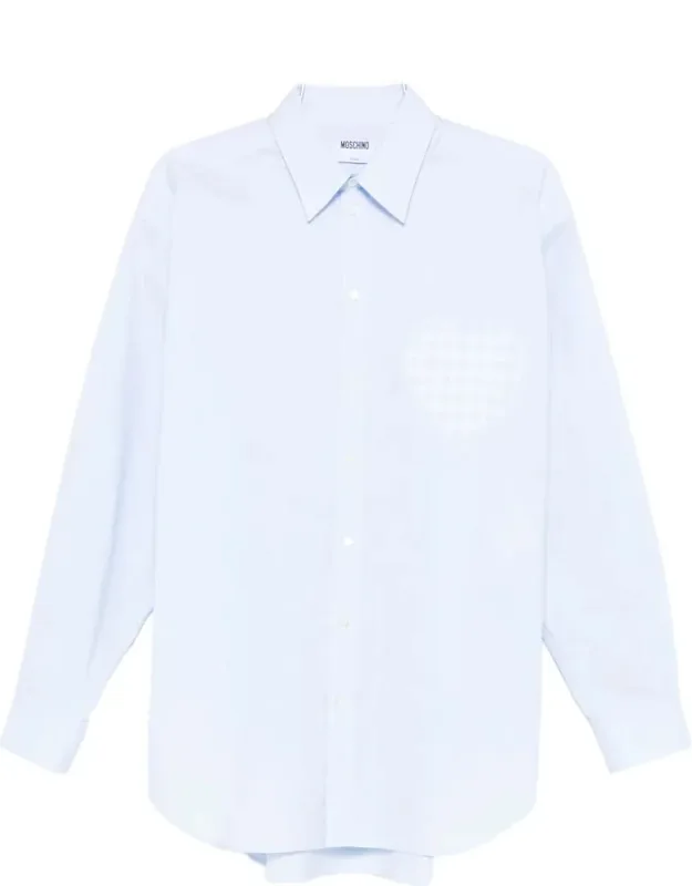Silk And Nylon Shirt With Heart-shaped Pocket