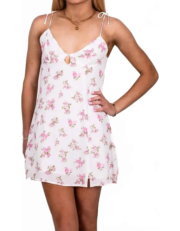 Floral Underwire Keyhole Dress