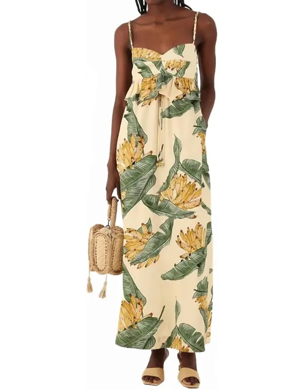 Banana Maxi Dress In Paradise Print