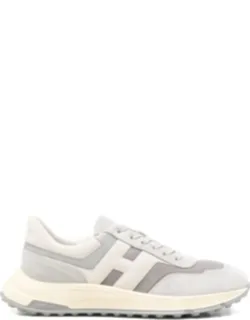 Layered Silk And Nylon Sneakers