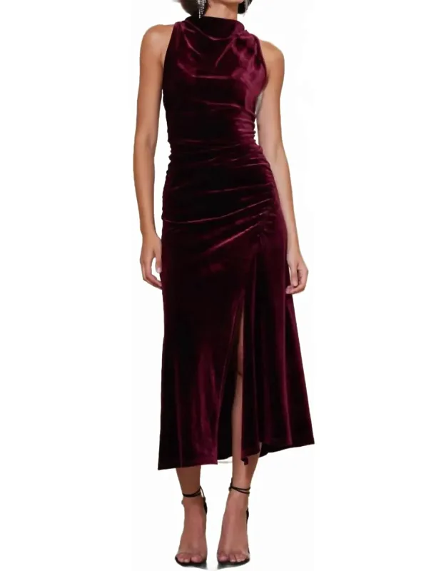 Velvet Halter Dress