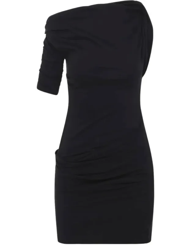 Asymmetrical One-shoulder Bodycon Mini Dress