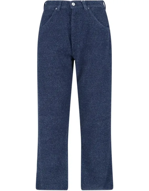 Textured Straight-leg Trousers