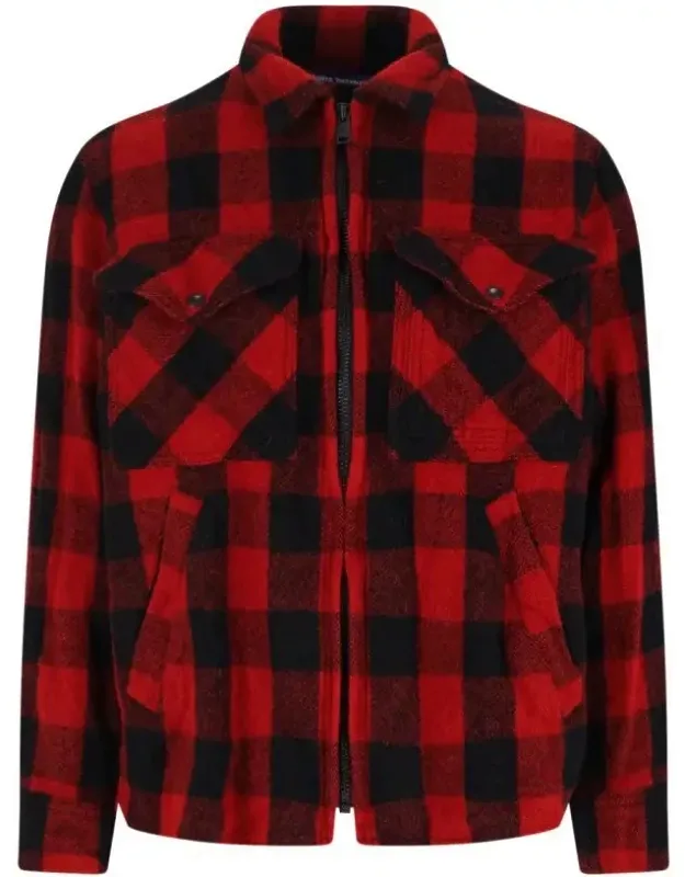 Filson Shirt Jacket With Structured Collar And Long Sleeves