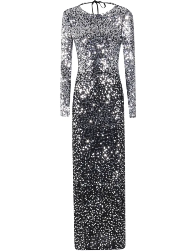 All-over Sequin Jersey Fitted Dress