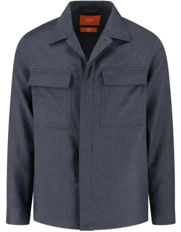 Structured Virgin Wool Shirt Jacket