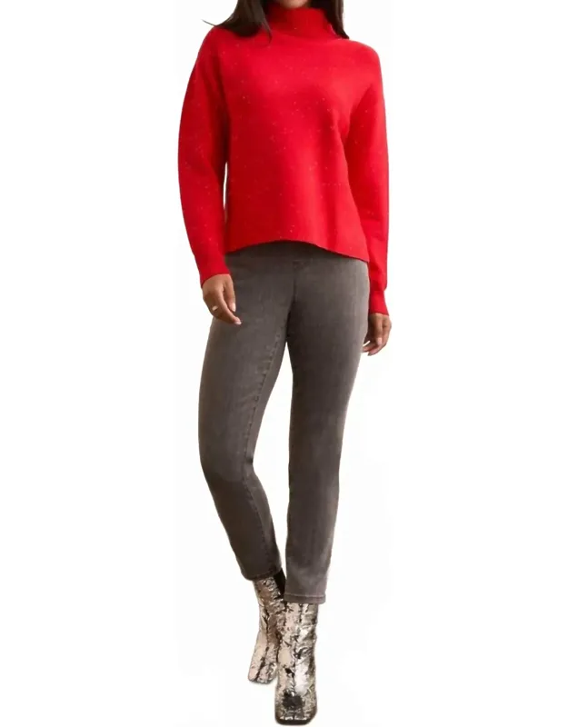 High-low Turtleneck Sweater
