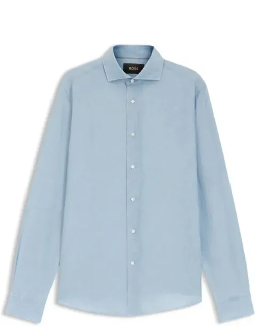 Regular-fit Shirt In Linen And Cotton