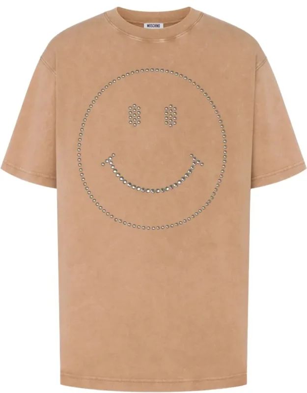 Smiley Face Studded T-shirt