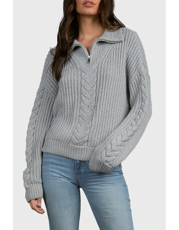 Seed Stitch Shawl Collar Sweater