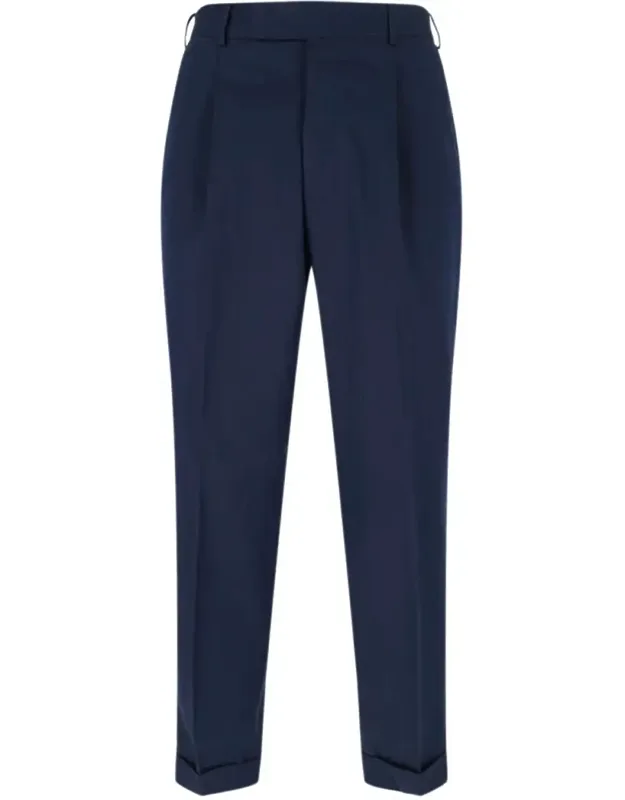 High-waisted Chino Pants With Straight Leg Design