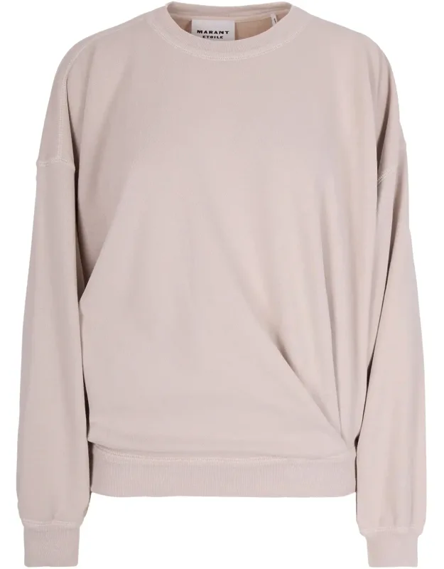 Draped Cotton Sweatshirt