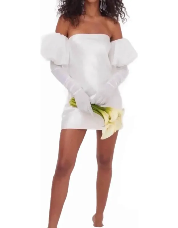 Hazel Mini Dress With Detachable Sleeves And Gloves