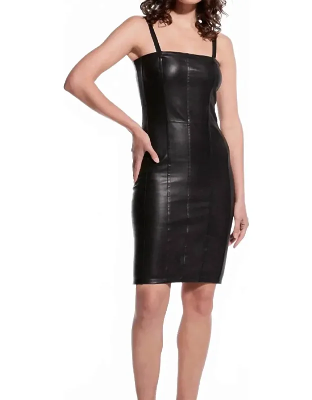 Revenge Stretch Leather Mini Dress