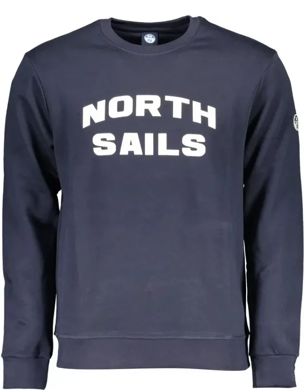 North Sails Cotton Sweatshirt - Crew Neck Design, Striking Print