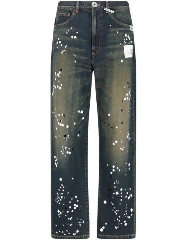 Straight-leg Denim Jeans