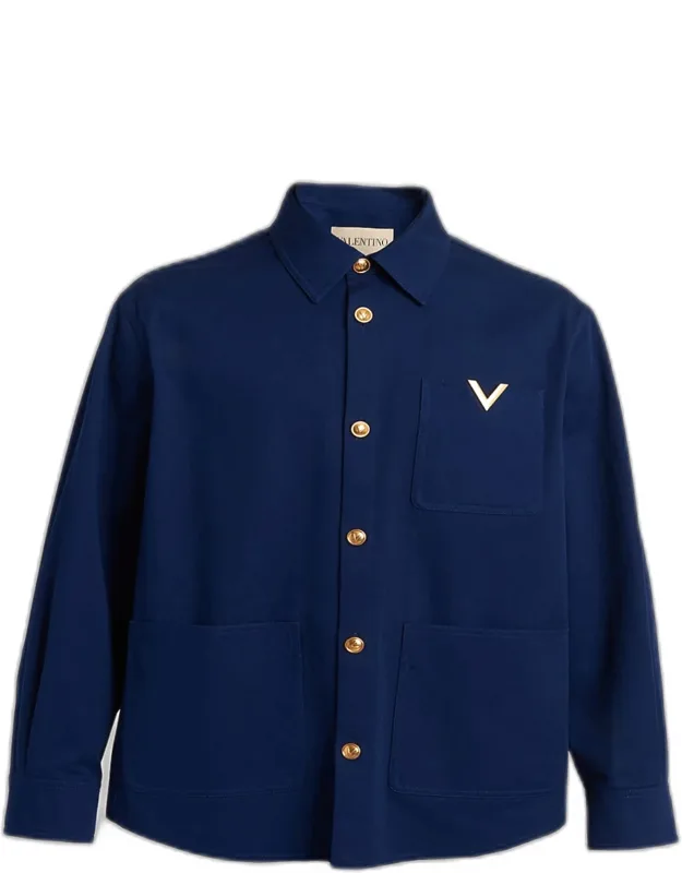 Cotton Gabardine Shirt Jacket