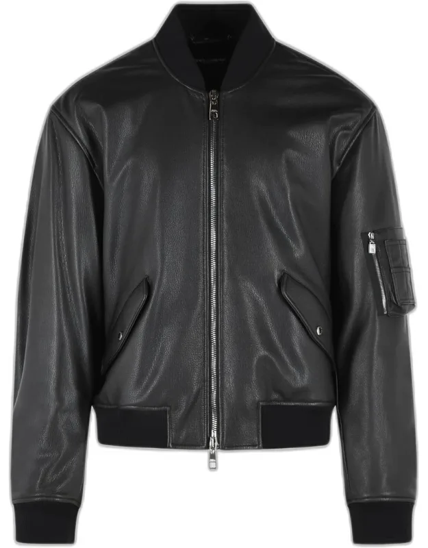Leather Bomber Jacket