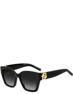 Boss Black-acetate Sunglasses With Oversized Profile And Lightweight Design