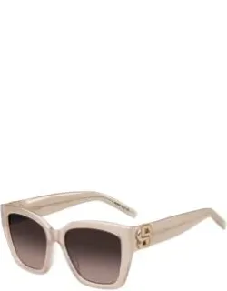 Nude-acetate Sunglasses With Double B Monogram