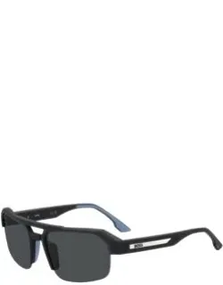 Sunglasses With Temple Insert And Logo