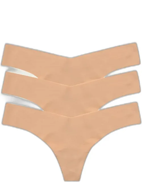 Classic Low-rise Microfiber Thongs, Pack Of