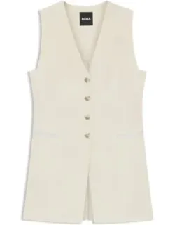 Slim-fit Blazer With Sleeveless Styling