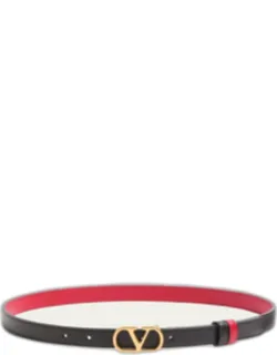 Reversible Vlogo Signature Leather Belt