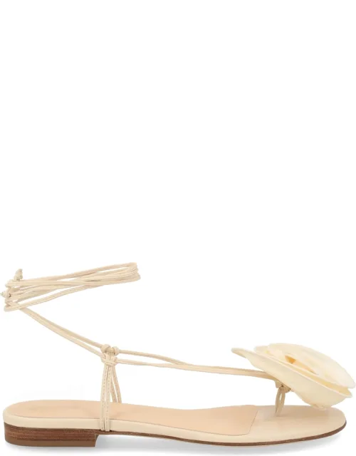 Sandal With Silk Flower