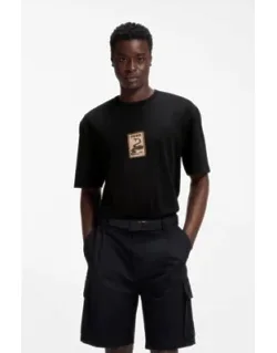 Embroidered-badge T-shirt In Cotton Terry